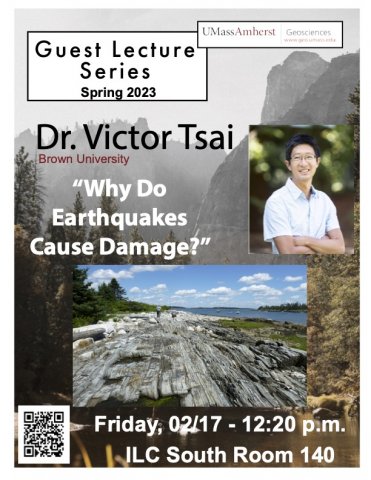 Poster for event with picture of speaker and information on this webpage